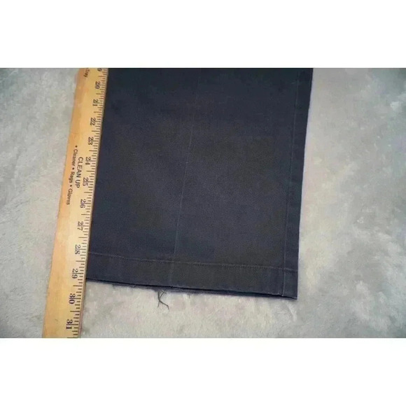 LL Bean Jeans Men's 40x30 Comfort Waist Flannel Lined Navy Blue Chino Pants - Picture 12 of 16